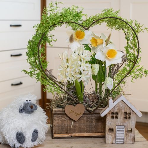 Product Artificial Daffodils Silk Flowers White Easter Bell 40cm 3 Pcs