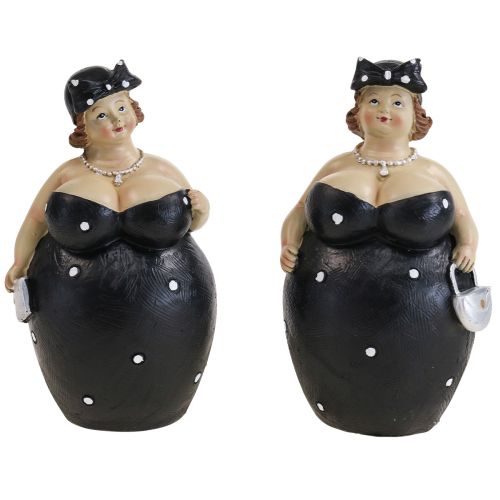 Floristik24 Decorative figure chubby woman ladies figure bathroom decoration H16cm set of 2