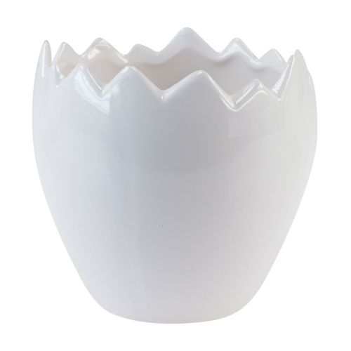 Product Flowerpot Ceramic Egg White Planter Ø11.5cm H11.5cm 3 pcs