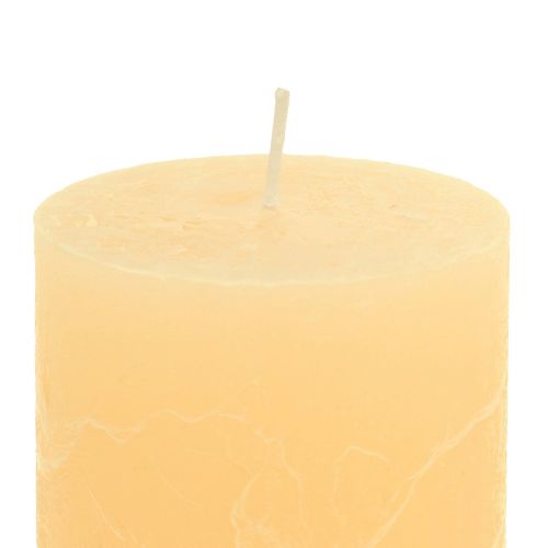 Product Candles Apricot Light Solid Colored Pillar Candles 60×100mm 4 Pcs