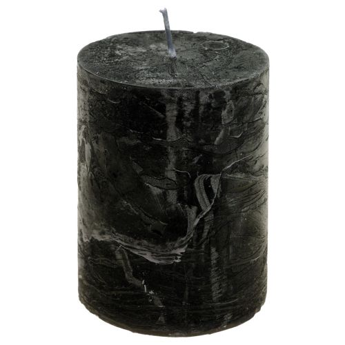 Product Black candles Solid colored pillar candles 85x120mm 2pcs