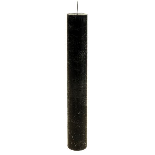 Taper Candles Solid Colored Black Candles 34×240mm 4 pcs