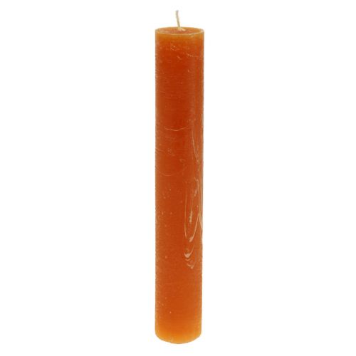Floristik24 Taper candles dark orange solid colored Sunset 34x240mm 4pcs