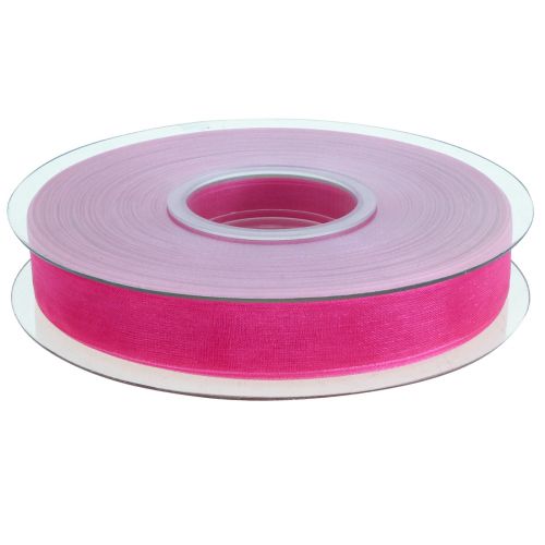 Product Organza ribbon gift ribbon pink ribbon selvedge 15mm 50m