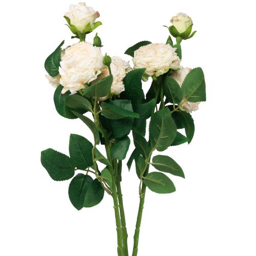 Product Artificial Roses Cream Artificial Roses Dry Look 53cm 3 Pcs