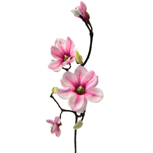 Floristik24 Artificial flower magnolia branch magnolia artificial pink 59cm