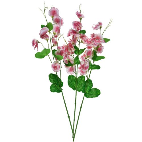 Floristik24 Artificial flowers pink white vetch Vicia garden flowers 61cm 3pcs