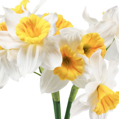 Product Artificial Daffodils White Silk Flowers Daffodils 40cm 3 pcs