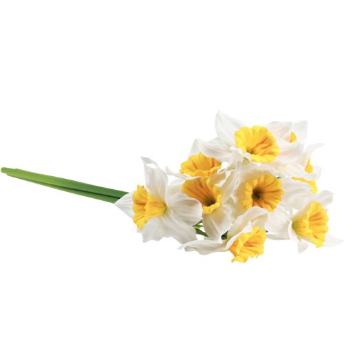 Product Artificial Daffodils White Silk Flowers Daffodils 40cm 3 pcs