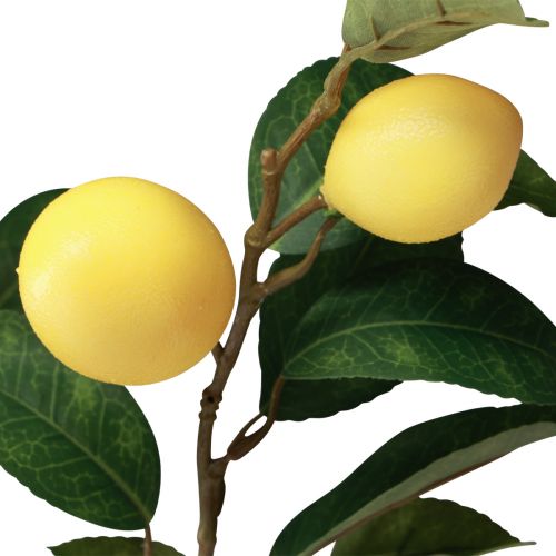 Product Artificial lemon branch with 6 decorative lemons, Mediterranean summer decoration, 100cm, yellow-green