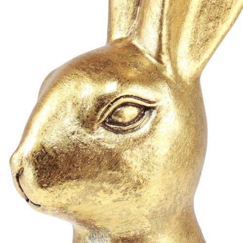 Floristik24 Decorative Easter Bunny Gold Easter Decoration Rabbit Sitting Antique H36cm