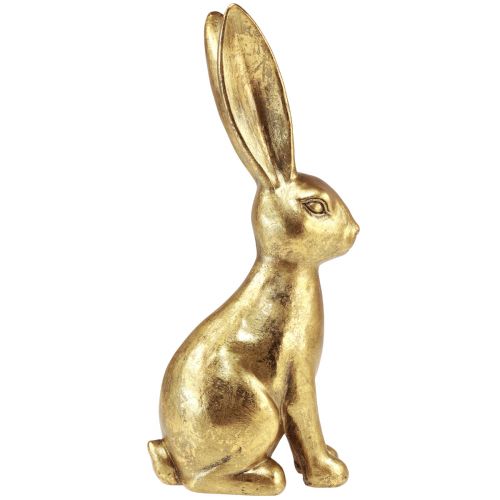 Floristik24 Decorative Easter Bunny Gold Easter Decoration Rabbit Sitting Antique H36cm