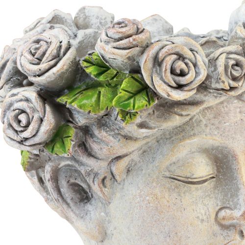 Product Flowerpot face female bust planting head concrete look H18cm
