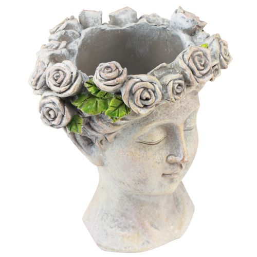 Product Flowerpot face female bust planting head concrete look H18cm