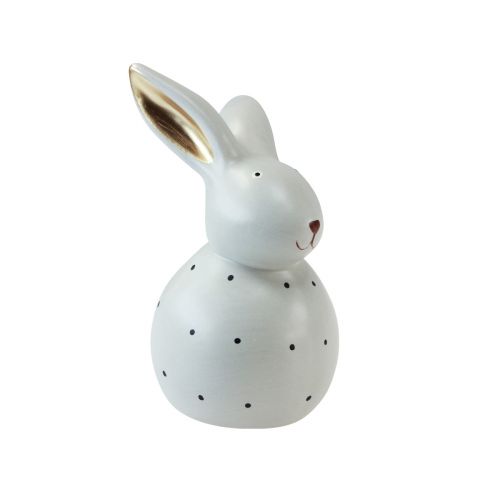 Product Easter bunny decorative figures rabbits with dot pattern 13cm 2pcs