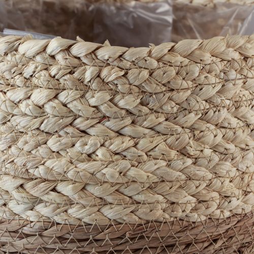 Product Basket seagrass two-tone basket with handles Ø25cm H24cm