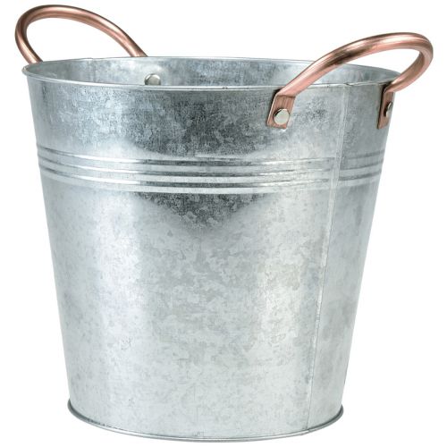 Floristik24 Flowerpot with handles bucket metal decoration Ø30cm H27,5cm