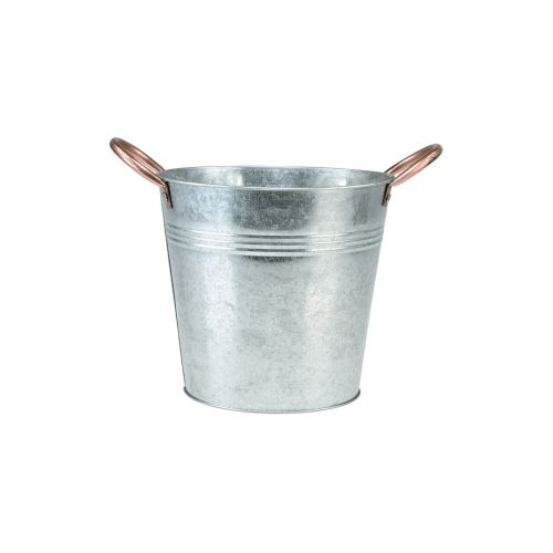 Mini flower pot with handles metal bucket Ø12cm H10cm 6pcs
