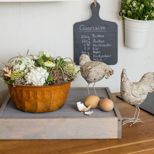 Floristik24 Planter rust cake tin kitchen decoration metal Ø23cm H12cm