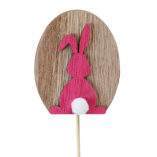 Product Flower stick Easter decoration wooden rabbit with egg 7.5×8cm 14pcs