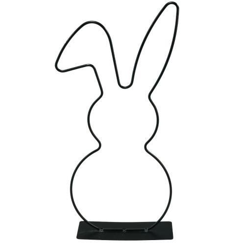 Product Decoration Rabbit Black Metal Stand Easter 30cm 4 Pcs