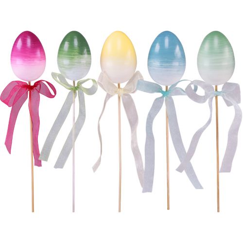 Floristik24 Flower Stick Easter Egg Plastic Eggs Colored 4×5.5cm 10 Pcs