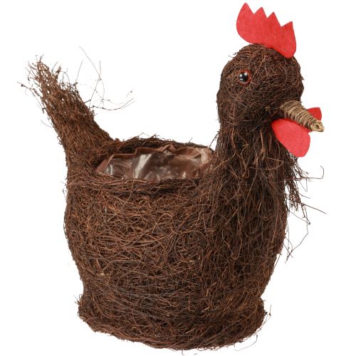 Floristik24 Easter decoration plant basket decorative chicken for planting 36cm
