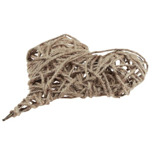 Floristik24 Decorative heart metal natural covered spring decoration 20×22cm