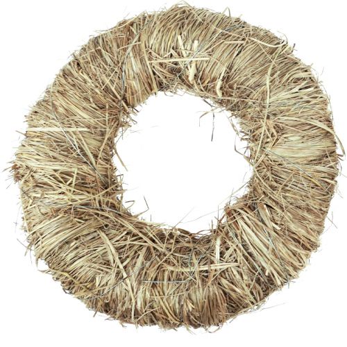 Floristik24 Decorative wreath hay wreath natural wreath summer wreath Ø27cm 2 pcs