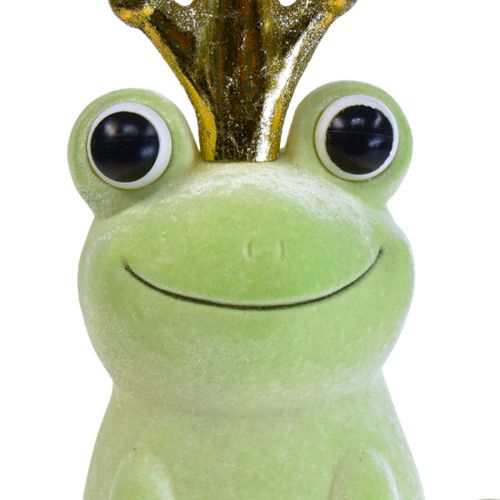 Product Decorative frog with crown frog king decoration light green 40,5cm
