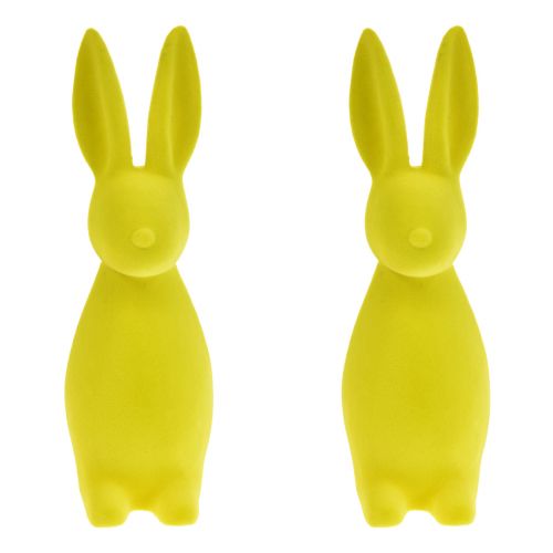 Product Flocked Easter Bunnies Yellow-Green – 2nd Choice – 8×10×29cm 2 pcs