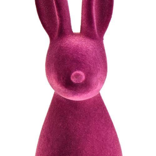 Floristik24 Flocked Bunny Easter Bunny Decoration – 2nd Choice – Violet 15×15.5×47cm
