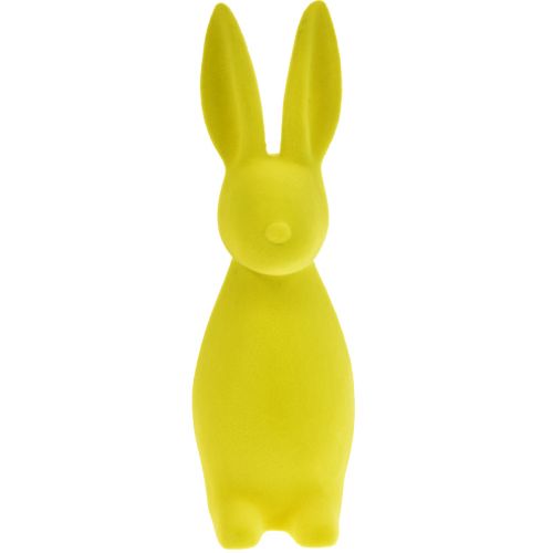 Product Easter Bunny Decoration Yellow-Green – 2nd Choice – Standing Flocked 15×15.5×47cm