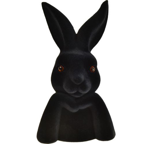 Product Thinking Rabbit Bust Black Flocked – 2nd Quality – Easter 16.5×13×27cm