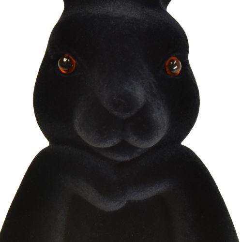 Product Thinking Rabbit Bust Black Flocked – 2nd Quality – Easter 16.5×13×27cm