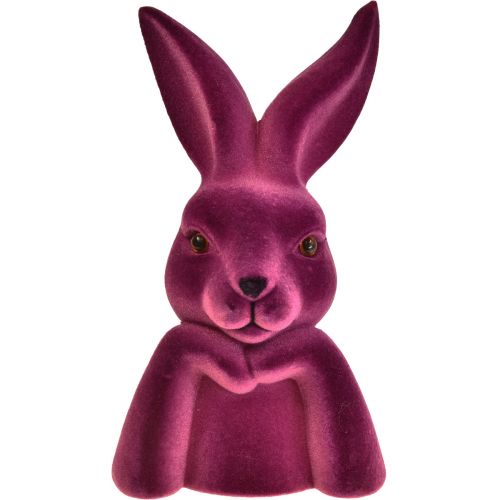 Floristik24 Thinking Rabbit Flocked Rabbit Bust Easter 16.5×13×27cm