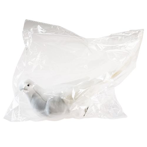 Floristik24 Wedding decoration dove white wedding doves with clip 31,5cm