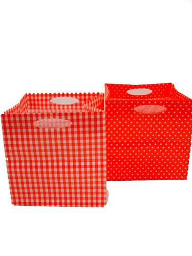 Floristik24 Plastic bag 12x12cm 12pcs. red