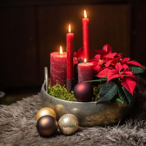 Floristik24 Planter metal bowl with handle gold antique look Ø31cm