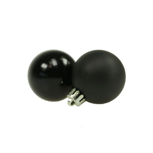 Floristik24 Christmas ball plastic Ø4cm black 16 pcs
