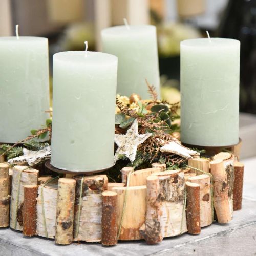 Product Advent wreath birch decoration wreath wood and branches Ø32cm H8cm