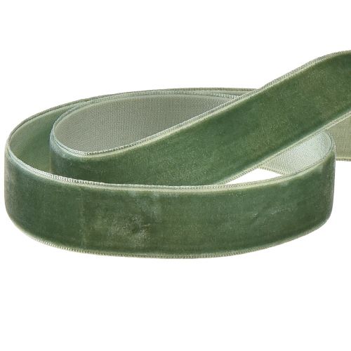 Product Velvet ribbon green decorative ribbon velvet gift ribbon W20mm L10m