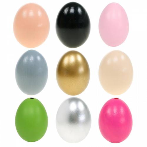 Chicken Eggs Blown Eggs Easter Decoration Different Colors 10pcs