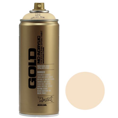 Spray paint, lacquer spray, beige Montana Gold Latte Matt, 400ml