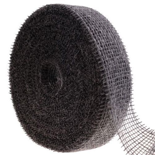Floristik24 Jute ribbon net ribbon decorative ribbon jute brown taupe 5cm 40m