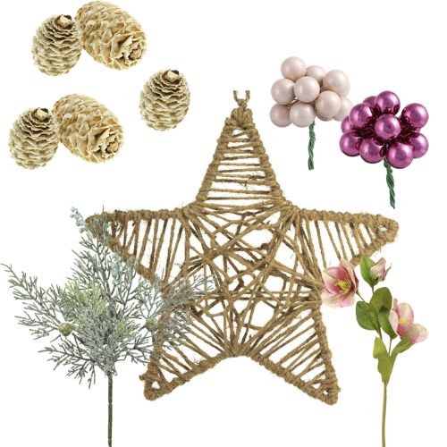 Floristik24 DIY Box Christmas Jute Star Decoration for Hanging Ø28cm