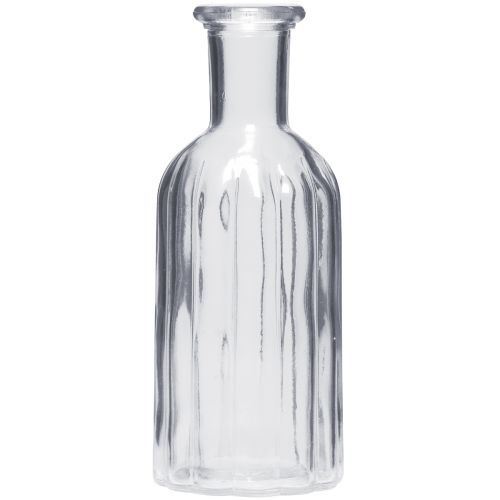 Floristik24 Bottle vase, glass vase, tall vase, clear, Ø7.5cm, H19.5cm, 2 pieces