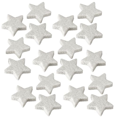 Floristik24 Scattered stars with glitter cream 2.5cm 96 pcs
