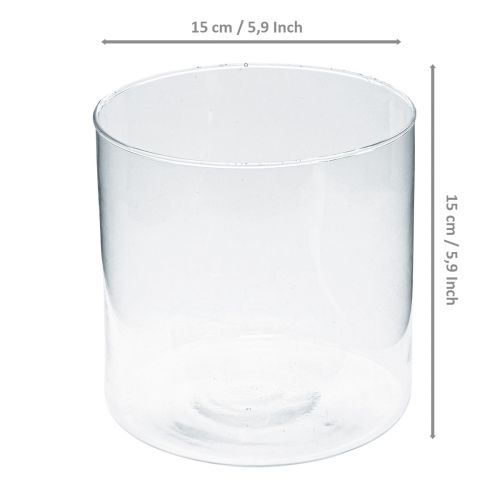 Glass vase glass cylinder
