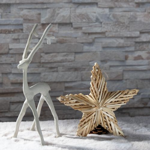 Product Reindeer decoration deer figure metal grey clay optics H27.5cm
